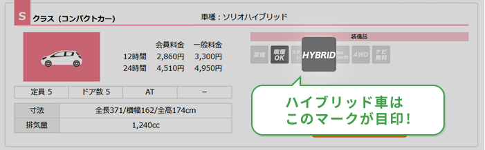 ハイブリッド車はこのマークが目印！