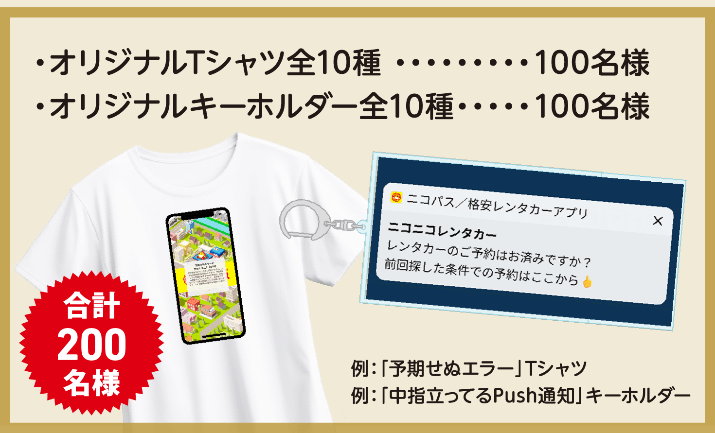 ニコパスオリジナルグッズが当たる