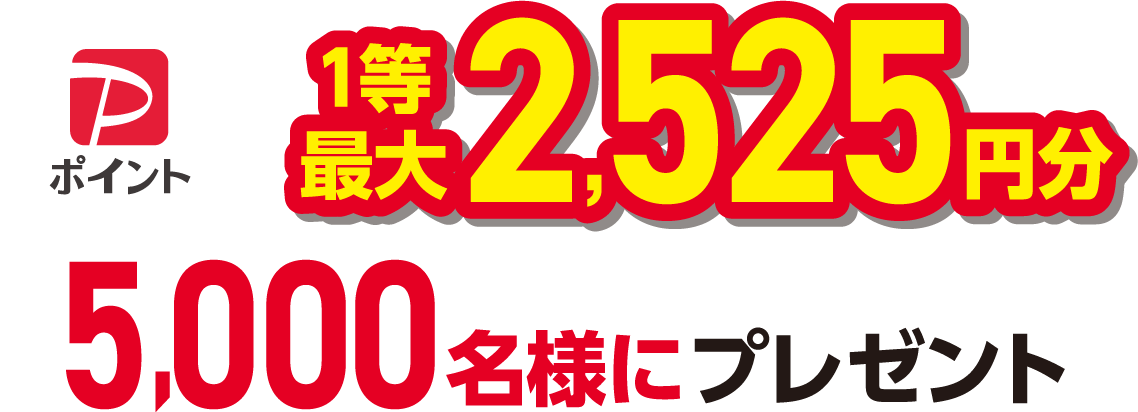 1等PayPayポイント2525円分