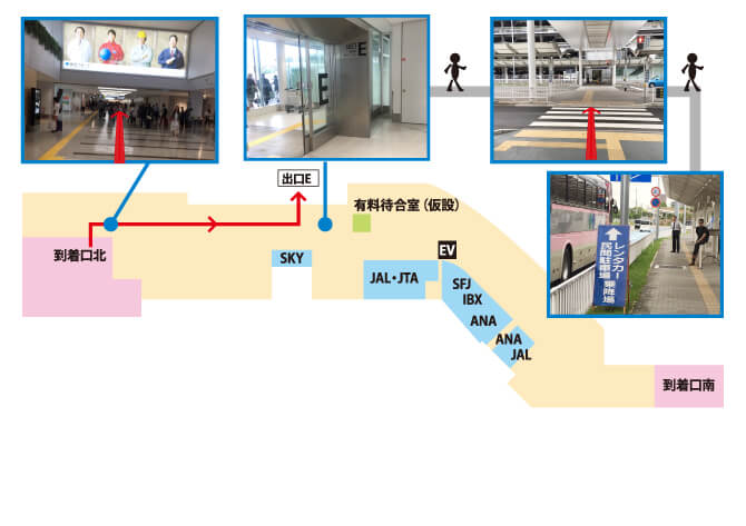 福岡空港店へのアクセスマップ 空港内